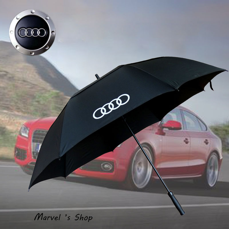2015 ǰ 귣 ƿ    ̾ ǳ    ǰ  ڸ /2015 High quality Brand Audi Long Handled Double Layer Windproof Umbrella Golf  Umbrella Luxur